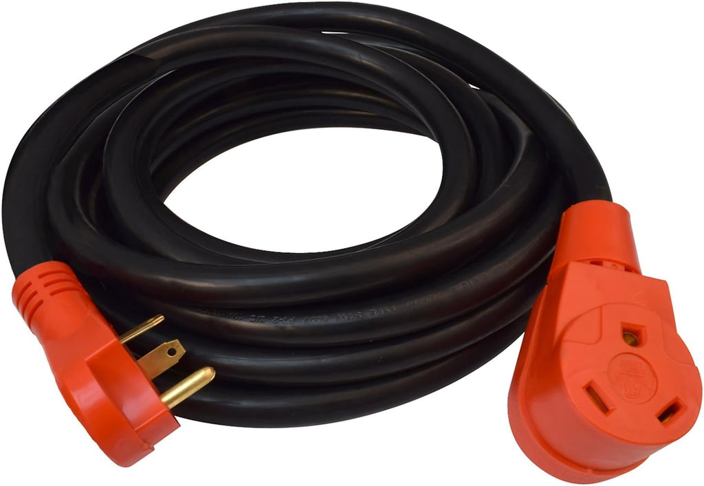 30 Amp Heavy Duty Power Extension Cord 50 Feet Orange Pack of 2 O451145