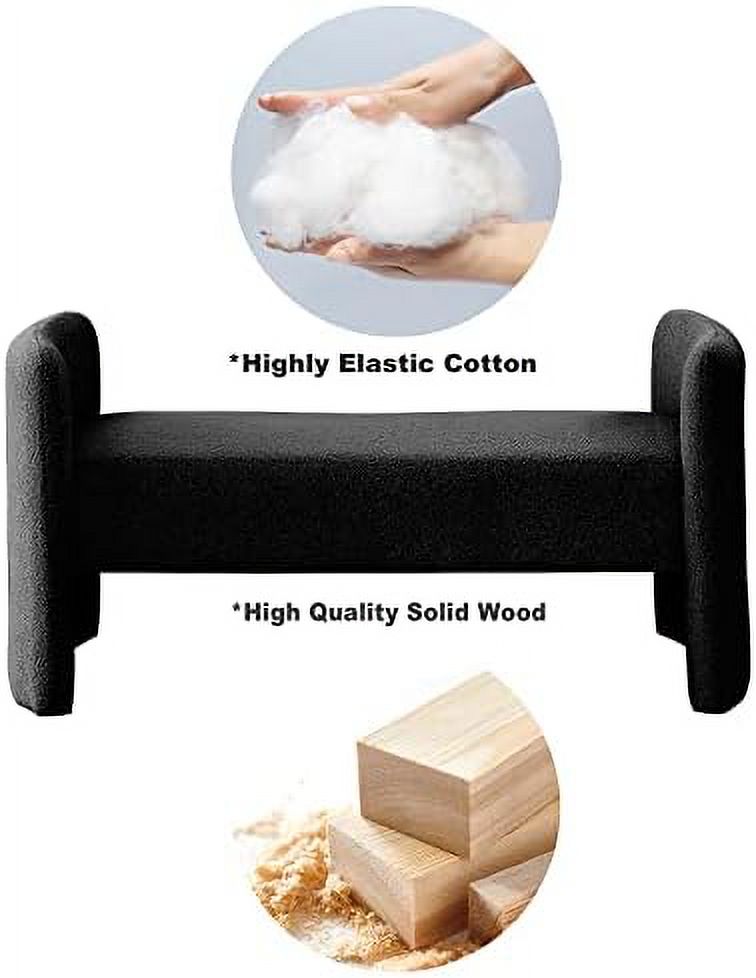 Black Velvet Ottoman Bench S55115