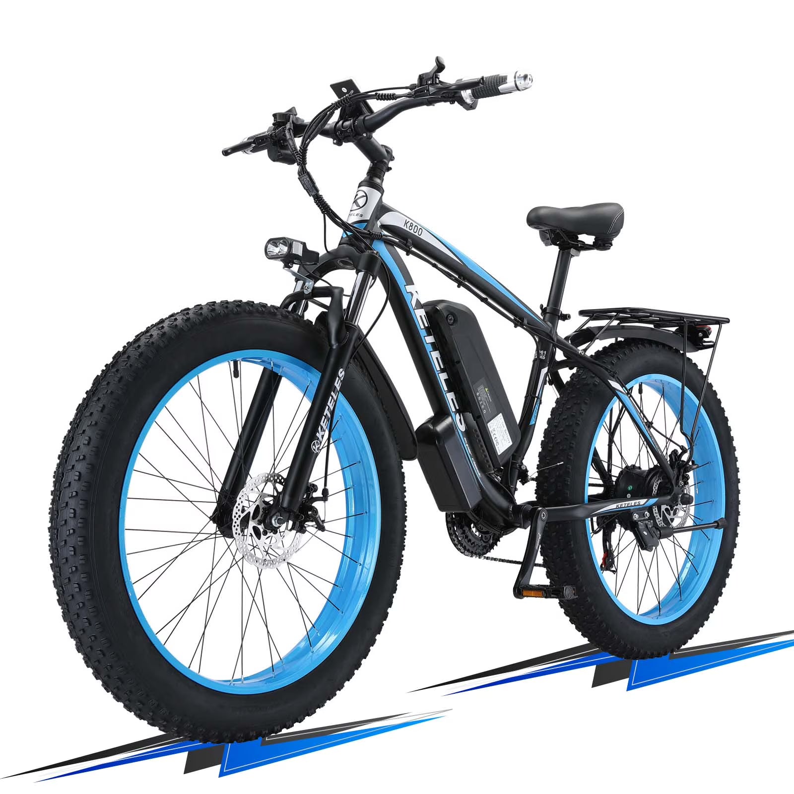 750W Electric Mountain Bike 26" Fat Tire Removable Battery Y263973