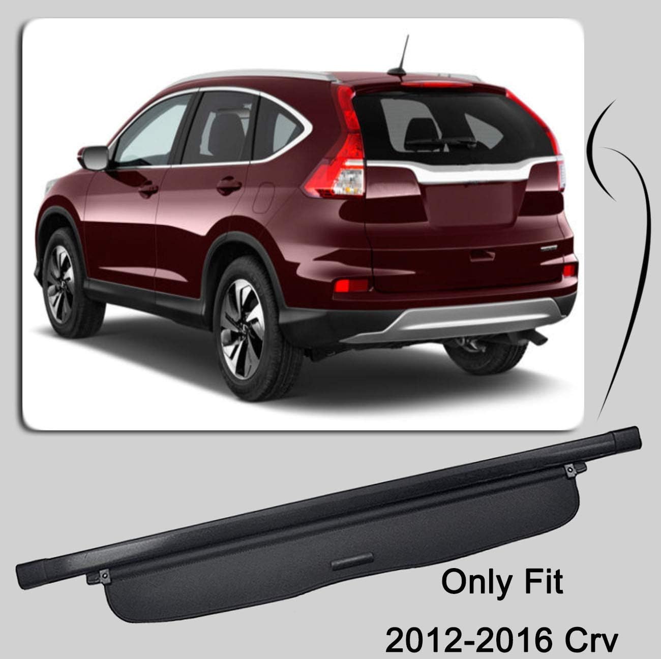 Black Retractable Cargo Cover Q603