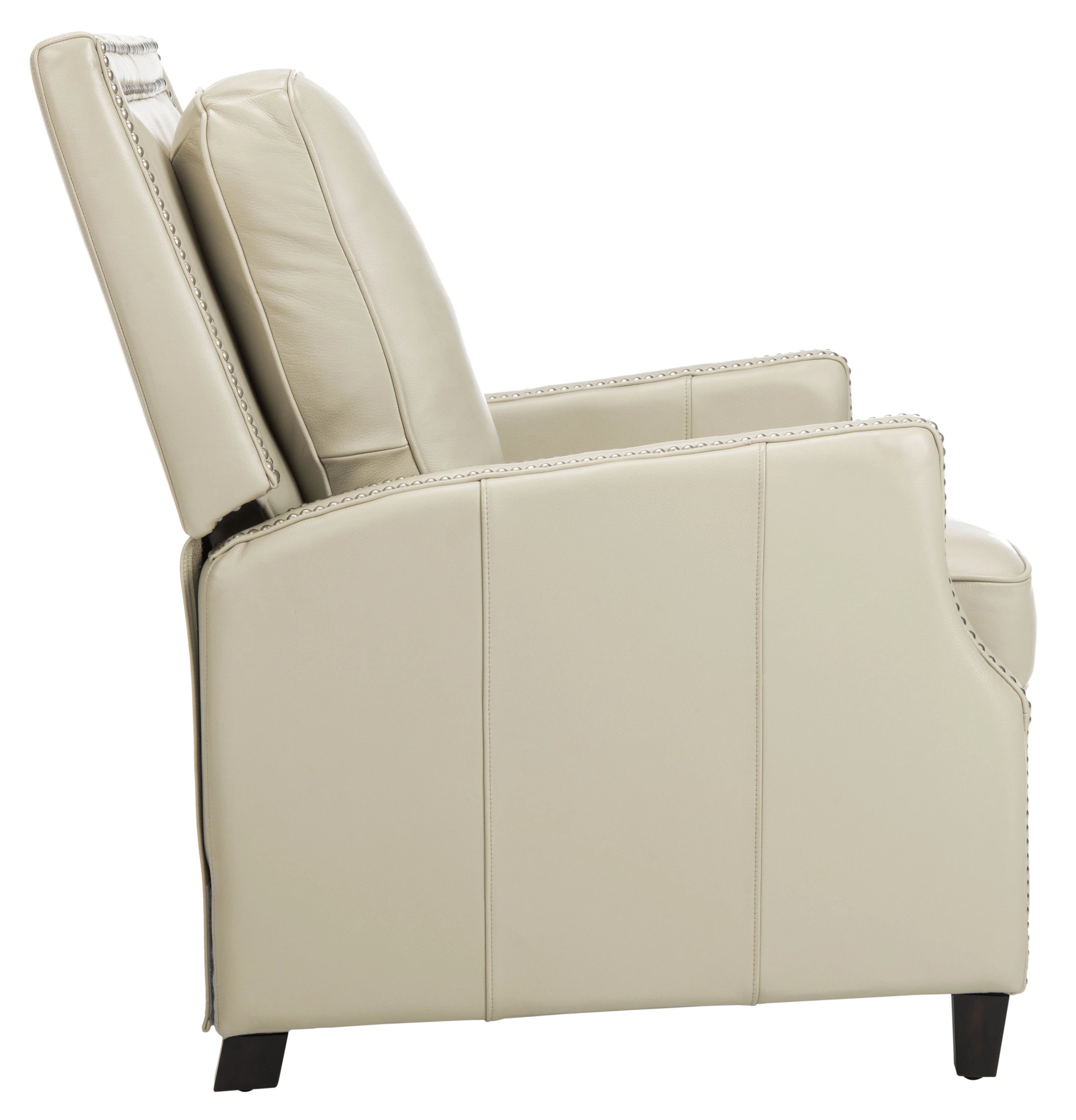 Cream Leather Recliner Q721