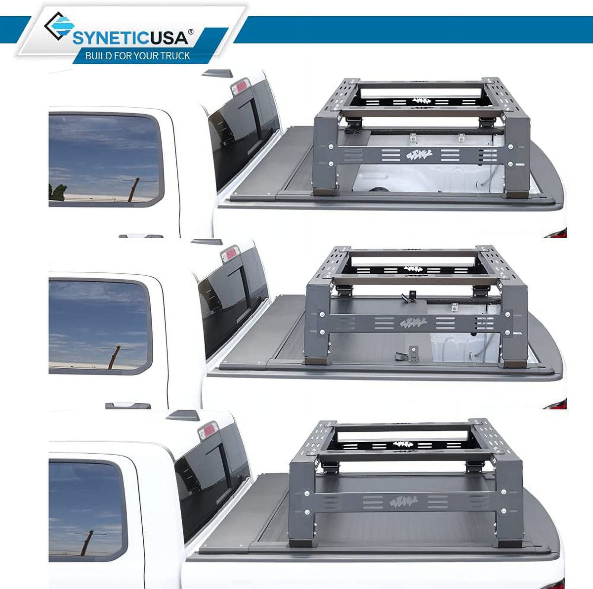 Matte Black Low Profile Aluminum Tonneau Cover Z25759
