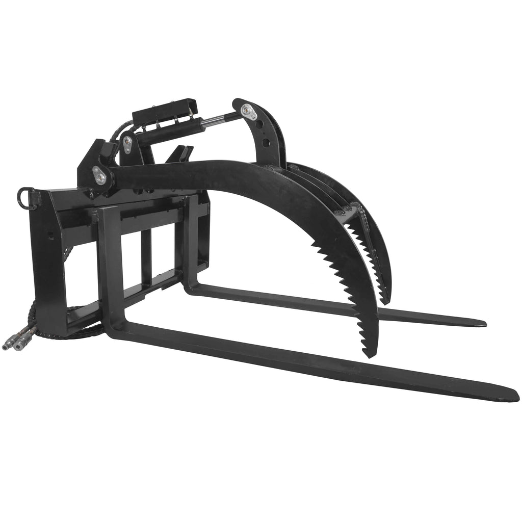 Hydraulic Skid Steer Pallet Fork Grapple Attachment with 60in Fork Blades C309666
