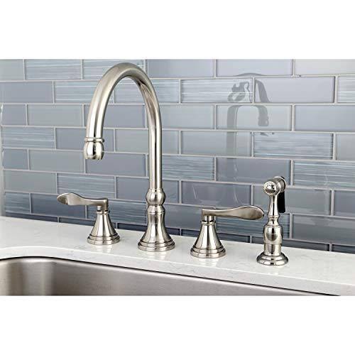 8 inch Satin Nickel Kitchen Faucet with Brass Sprayer B718016