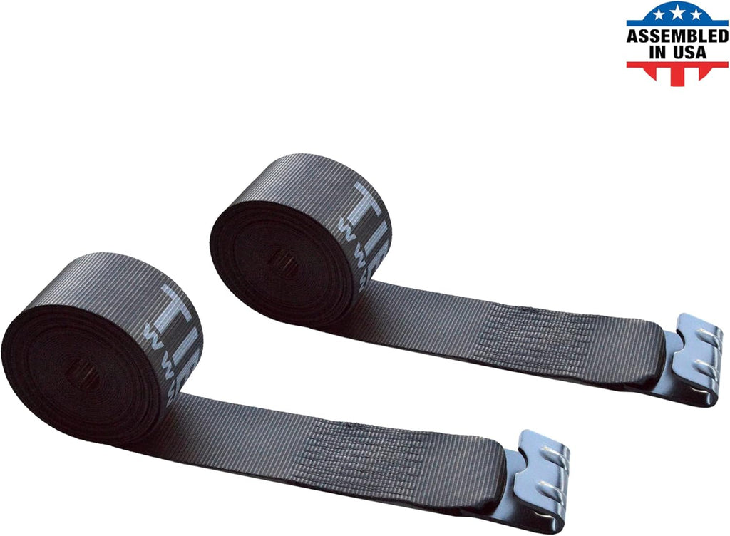 Red Tie Down Straps (Pack of 4) 4 x 40' Heavy Duty with Flat Hooks D91410