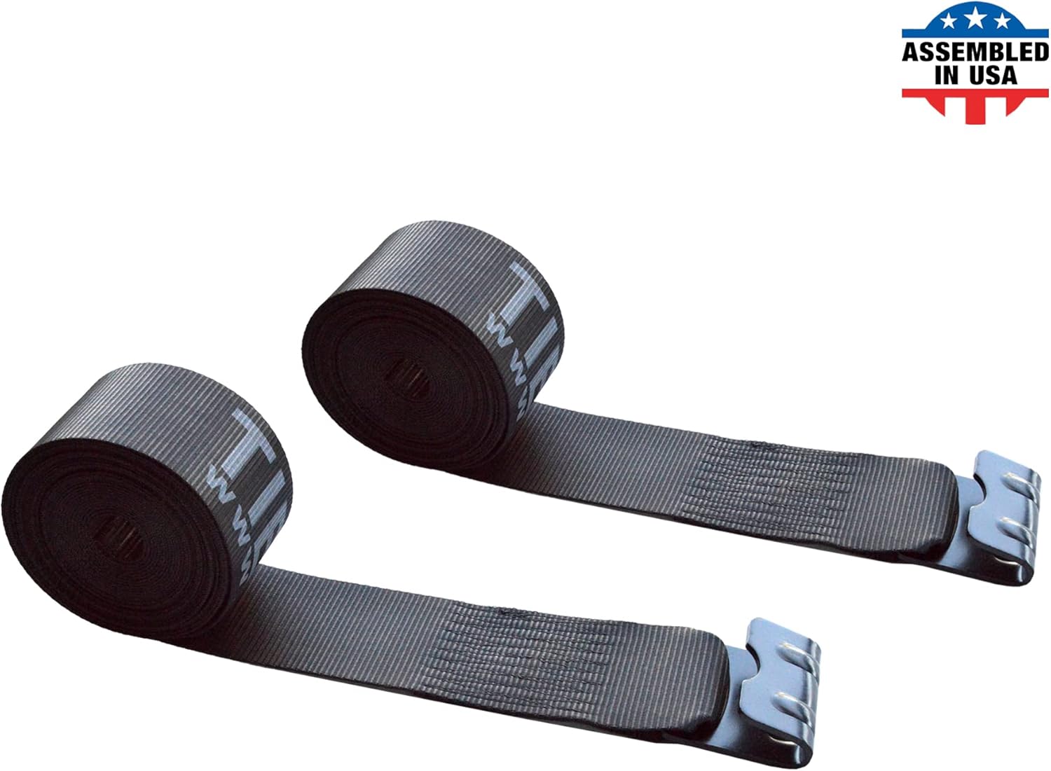 Red Tie Down Straps (Pack of 4) 4 x 40' Heavy Duty with Flat Hooks D91410