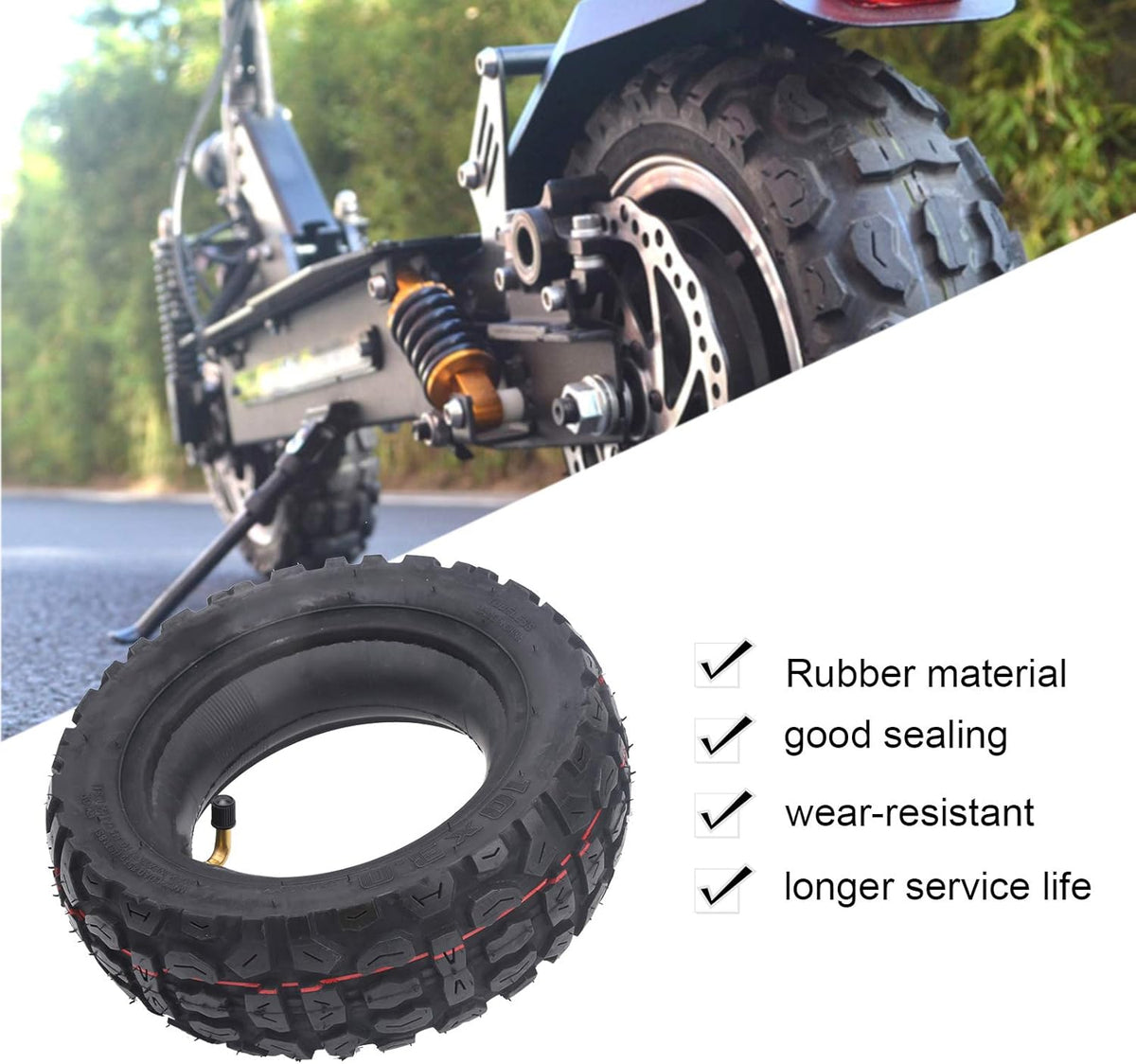 10x3.0 Electric Scooter Solid Tire Pack of 2 B48462