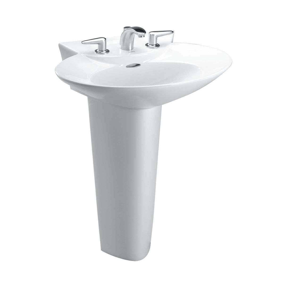 Single Hole Pedestal Lavatory in Sedona Beige R8612