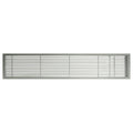 Solid Aluminum Fixed Bar Supply/Return Air Vent Grille, Brushed Satin V63362