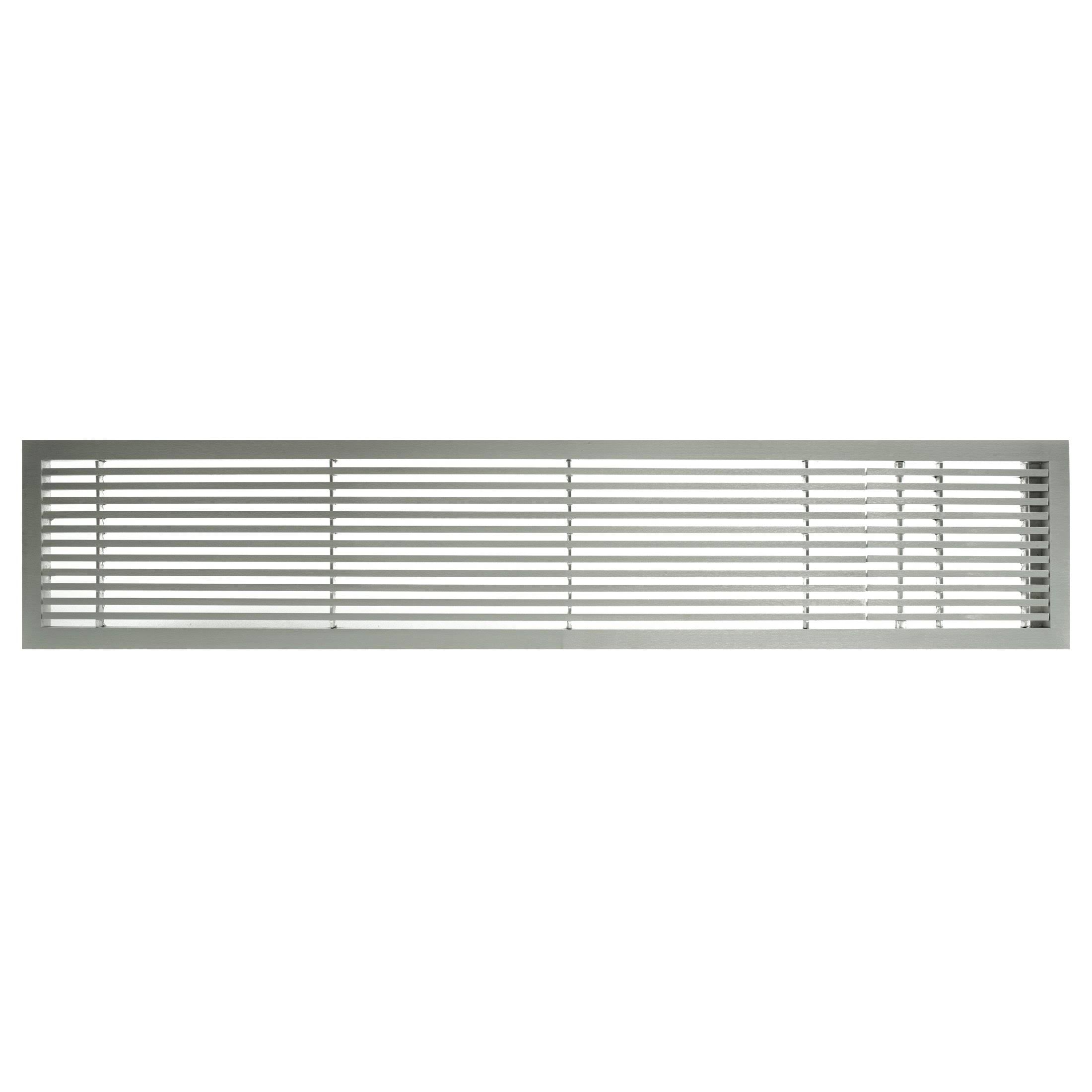 Solid Aluminum Fixed Bar Supply/Return Air Vent Grille, Brushed Satin V63362