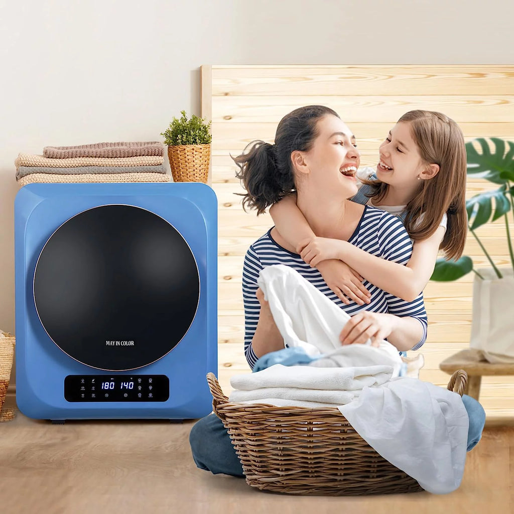Compact Electric Dryer with Stainless Steel Drum Blue Q388680