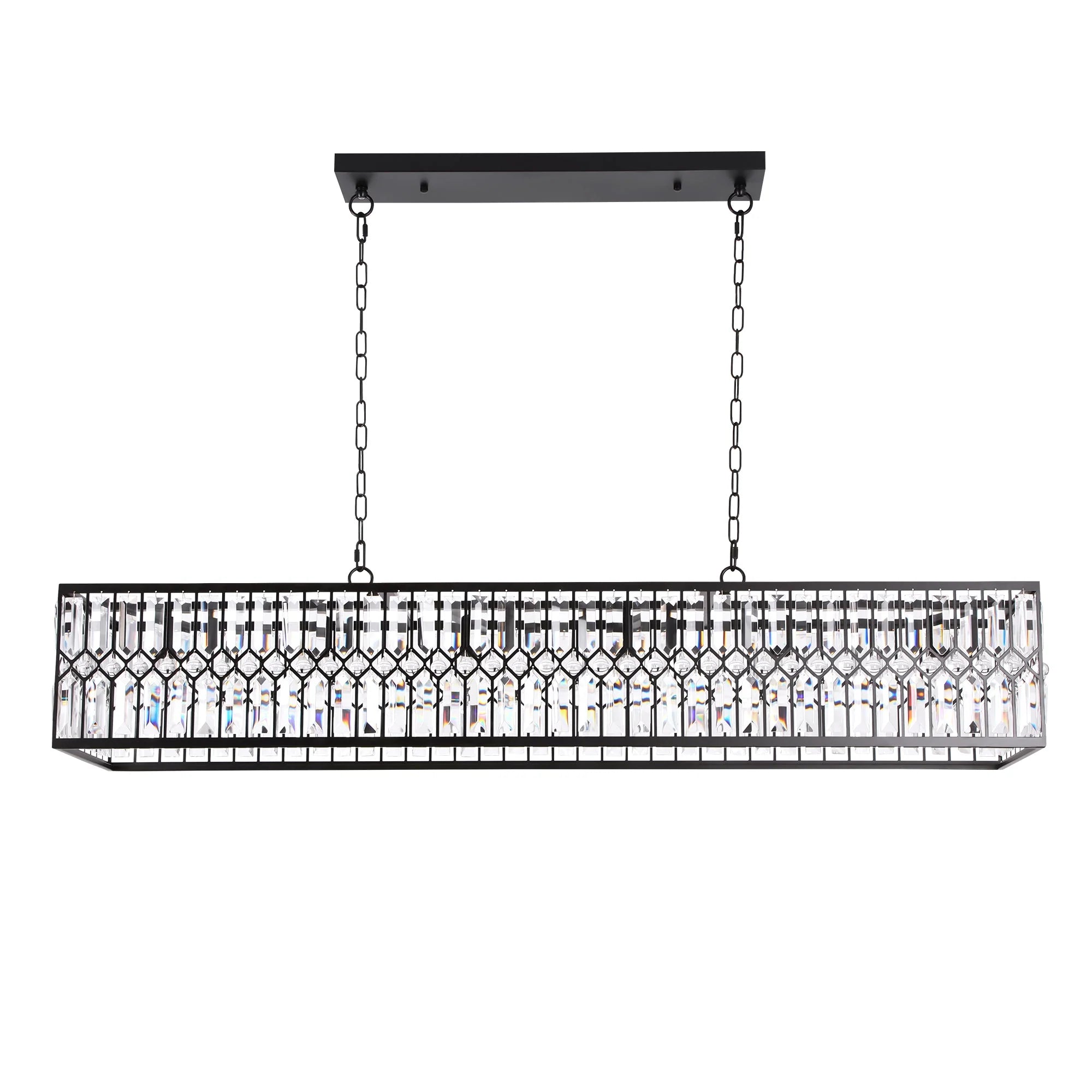 6-Light Crystal Rectangle Island Chandelier Z72818