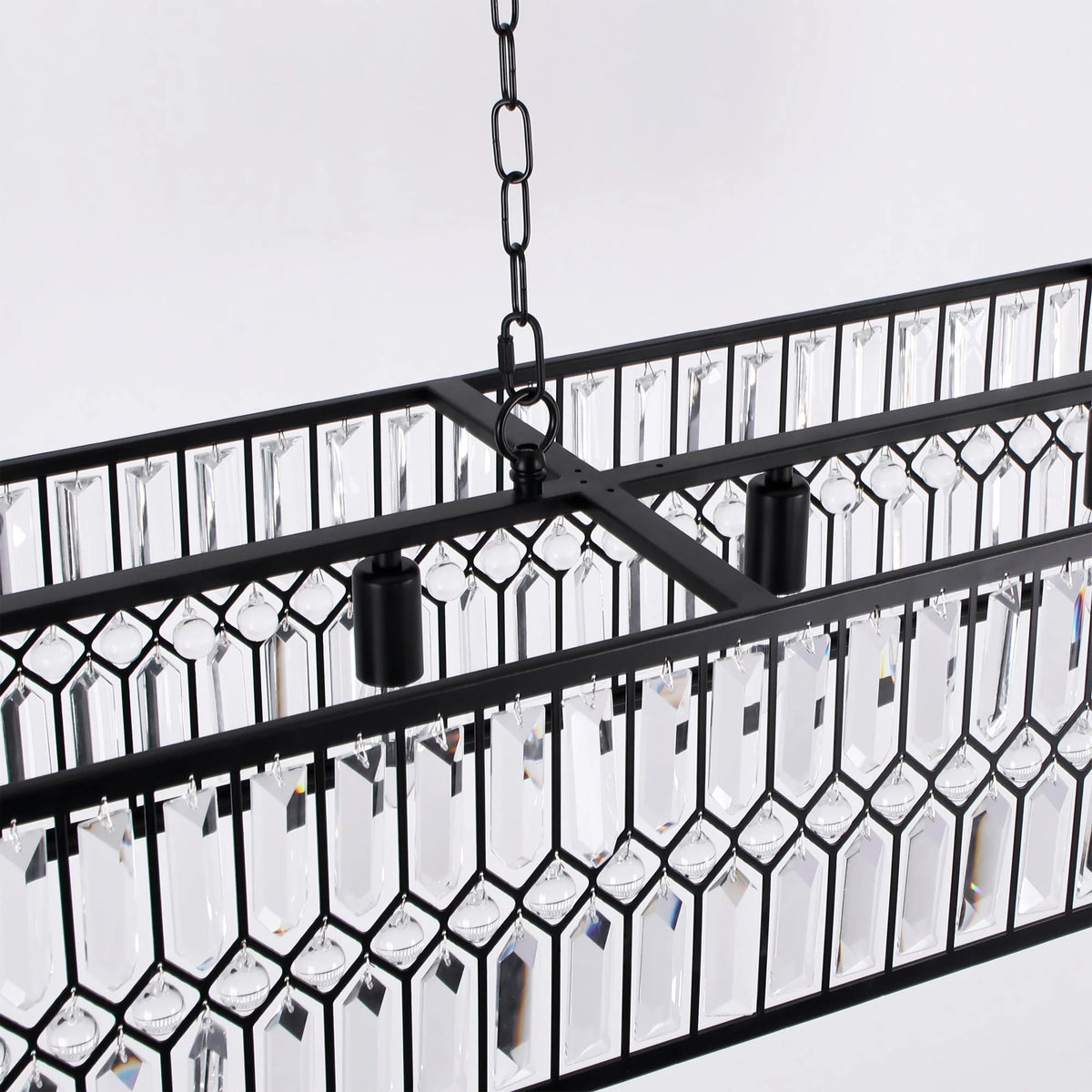 6-Light Crystal Rectangle Island Chandelier Z72818