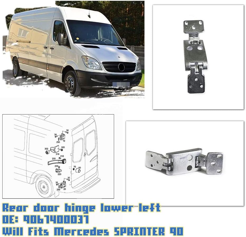 Left Upper & Left Lower Car Rear Door Hinge F745