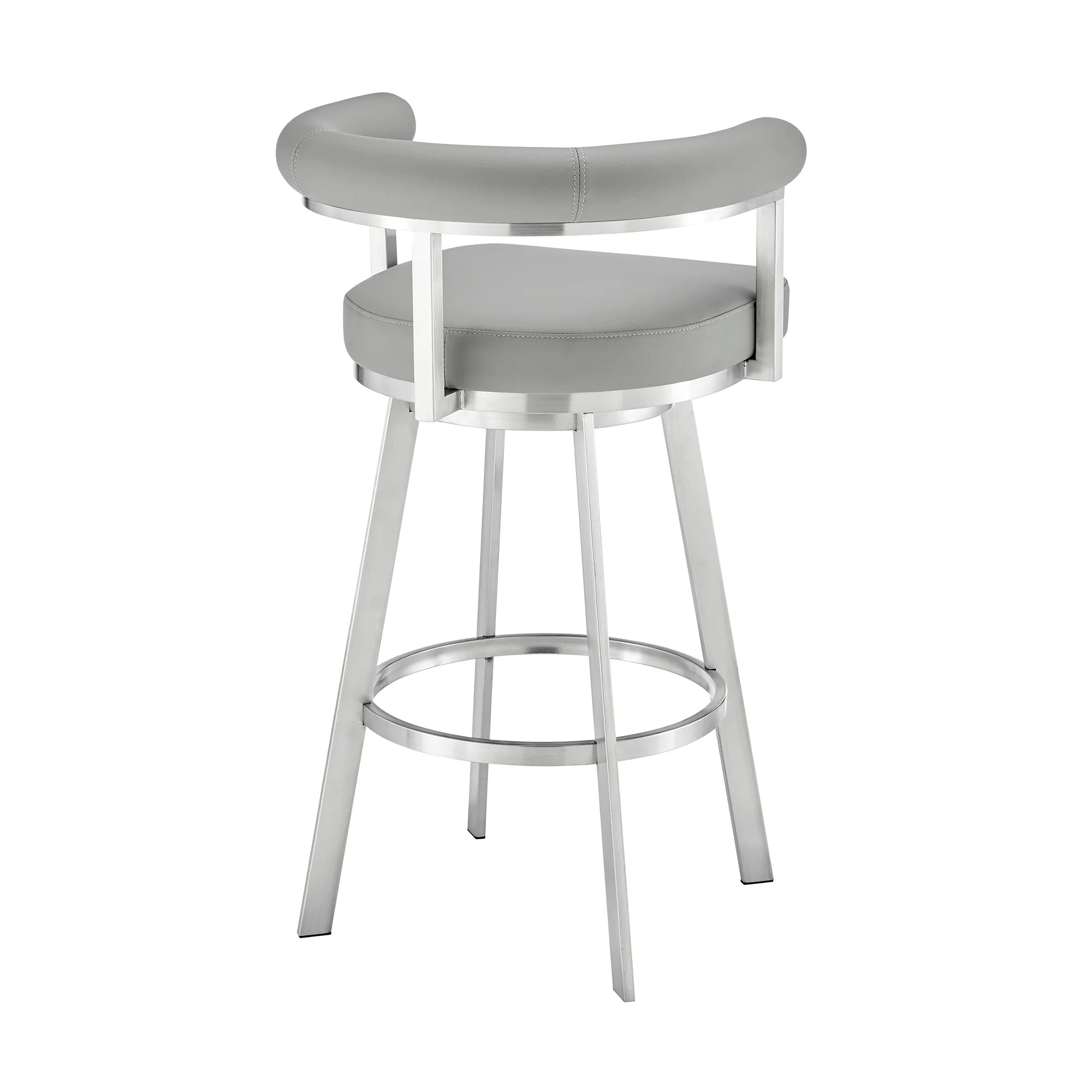 Light Gray Faux Leather Bar Stool Z637