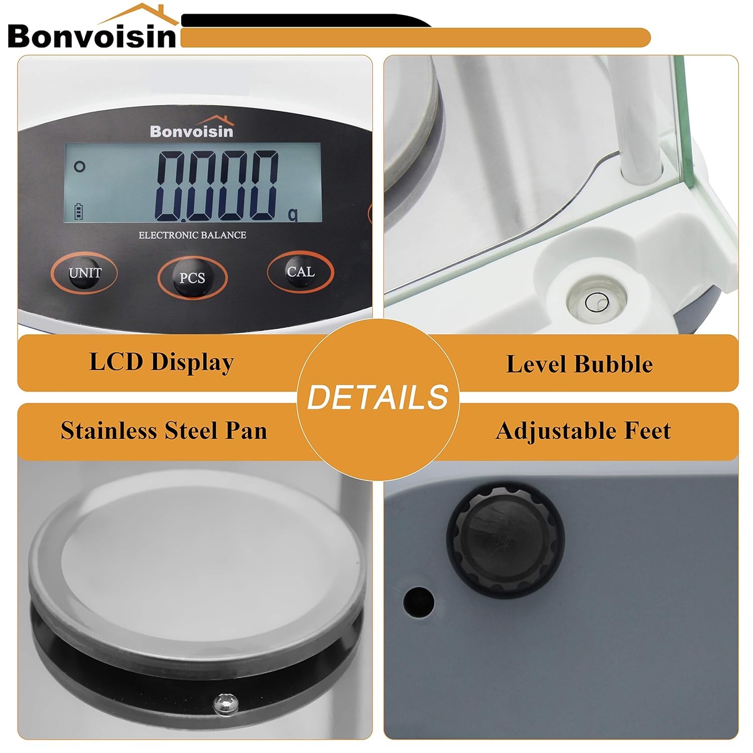 Analytical Balance 500g x 1mg Precision Lab Scale E411