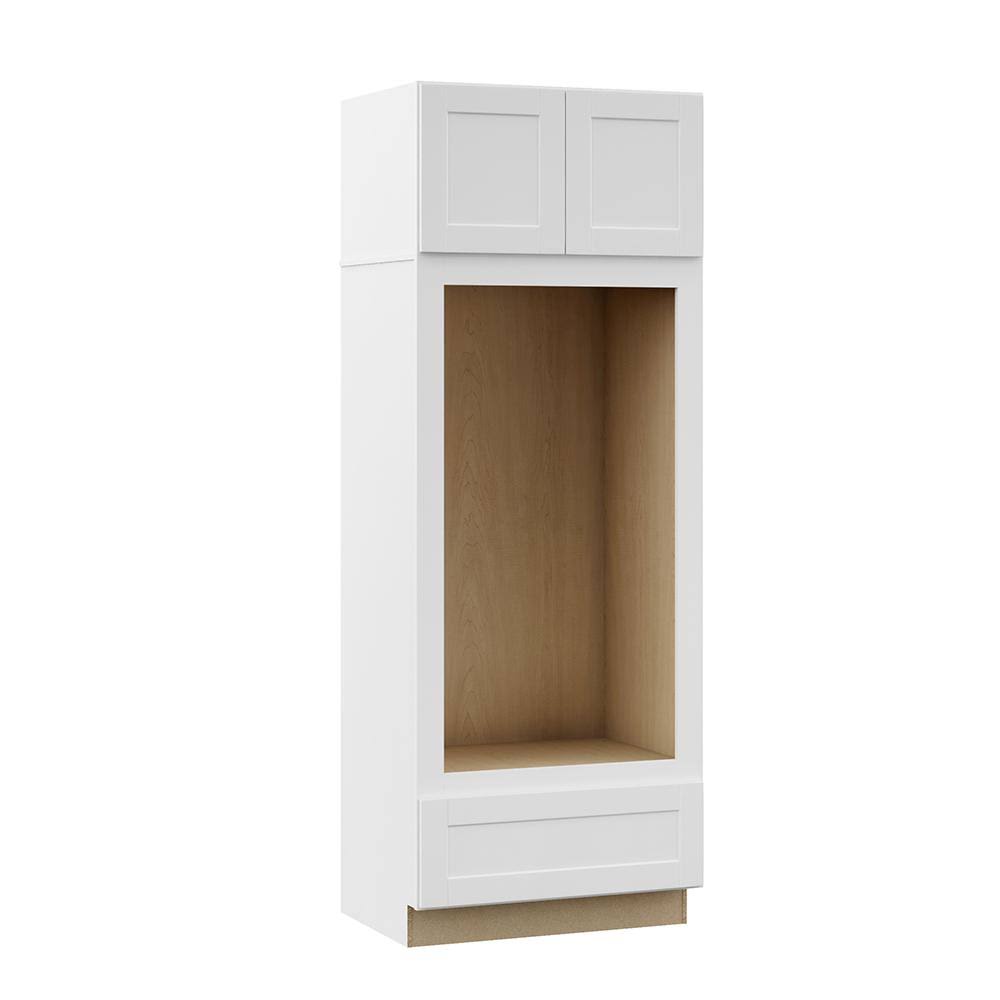 Double Oven Kitchen Cabinet in Satin White V4035