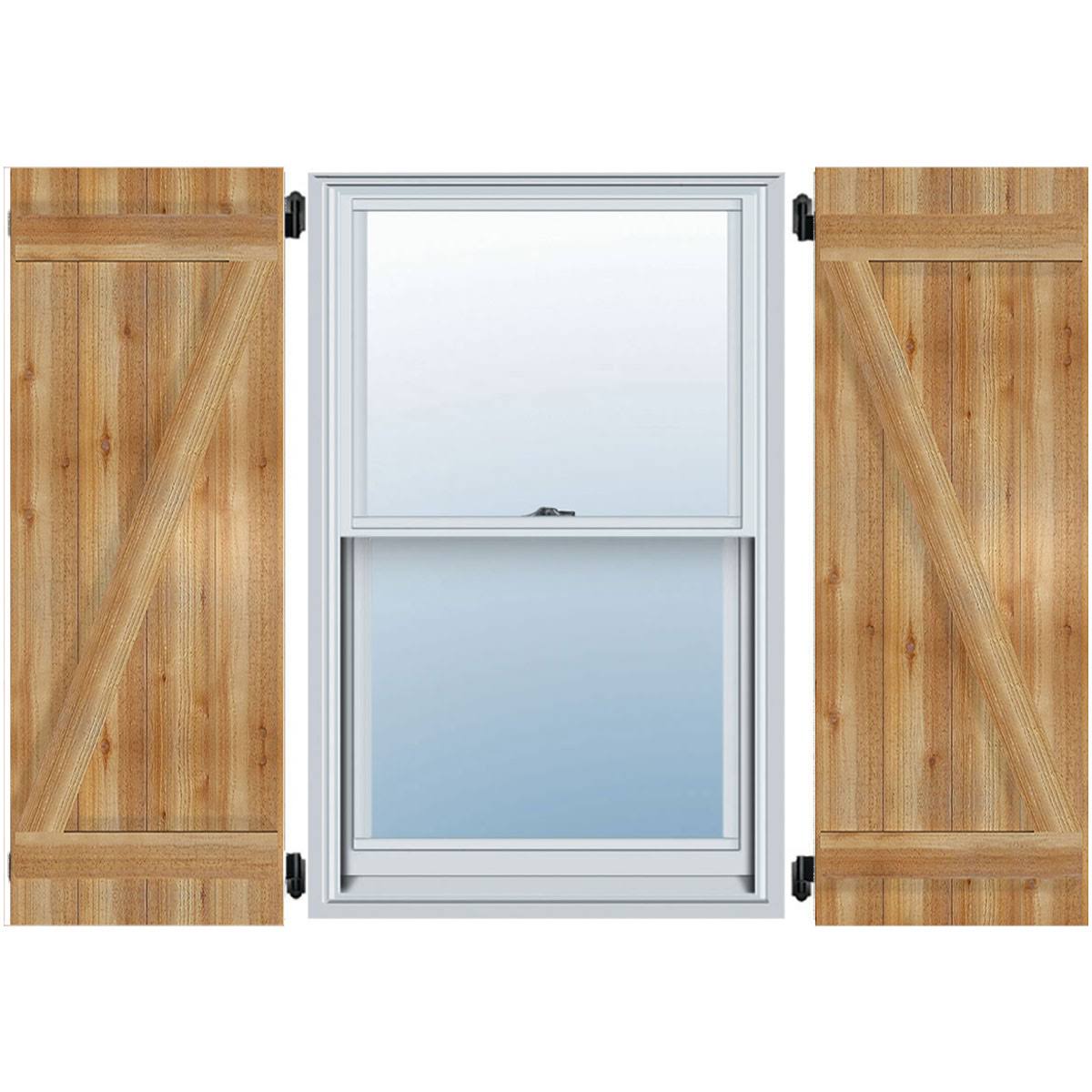 Rough Sawn Western Red Cedar Board-n-Batten Shutters M703854