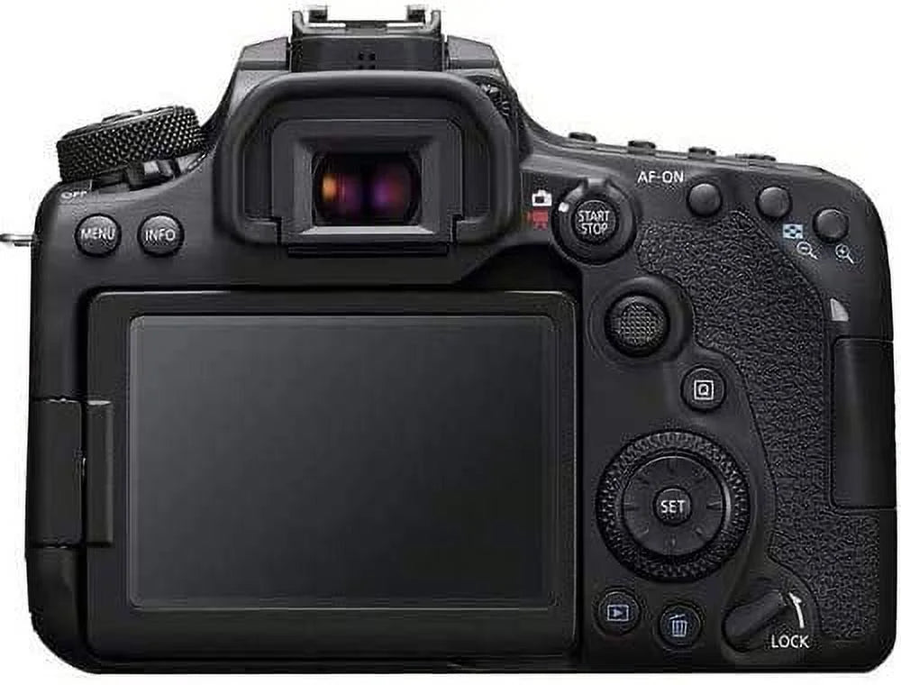 Canon EOS 90D DSLR Camera with 18-135mm USM Lens Kit, 128GB Memory, LED Light, Condenser Microphone, 60" Tripod M269