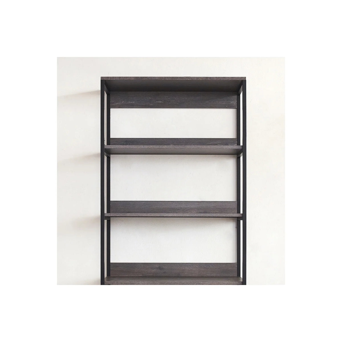 Rustic Gray Wood and Metal Walk-in Closet with 5 Shelves U860545