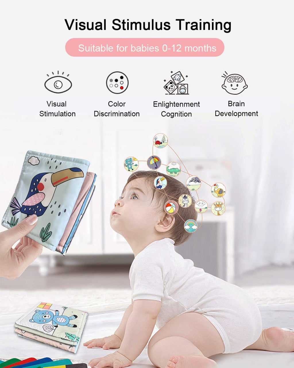 Soft Book Cloth Book High Contrast Baby Book Educational Learning Toy Y205111