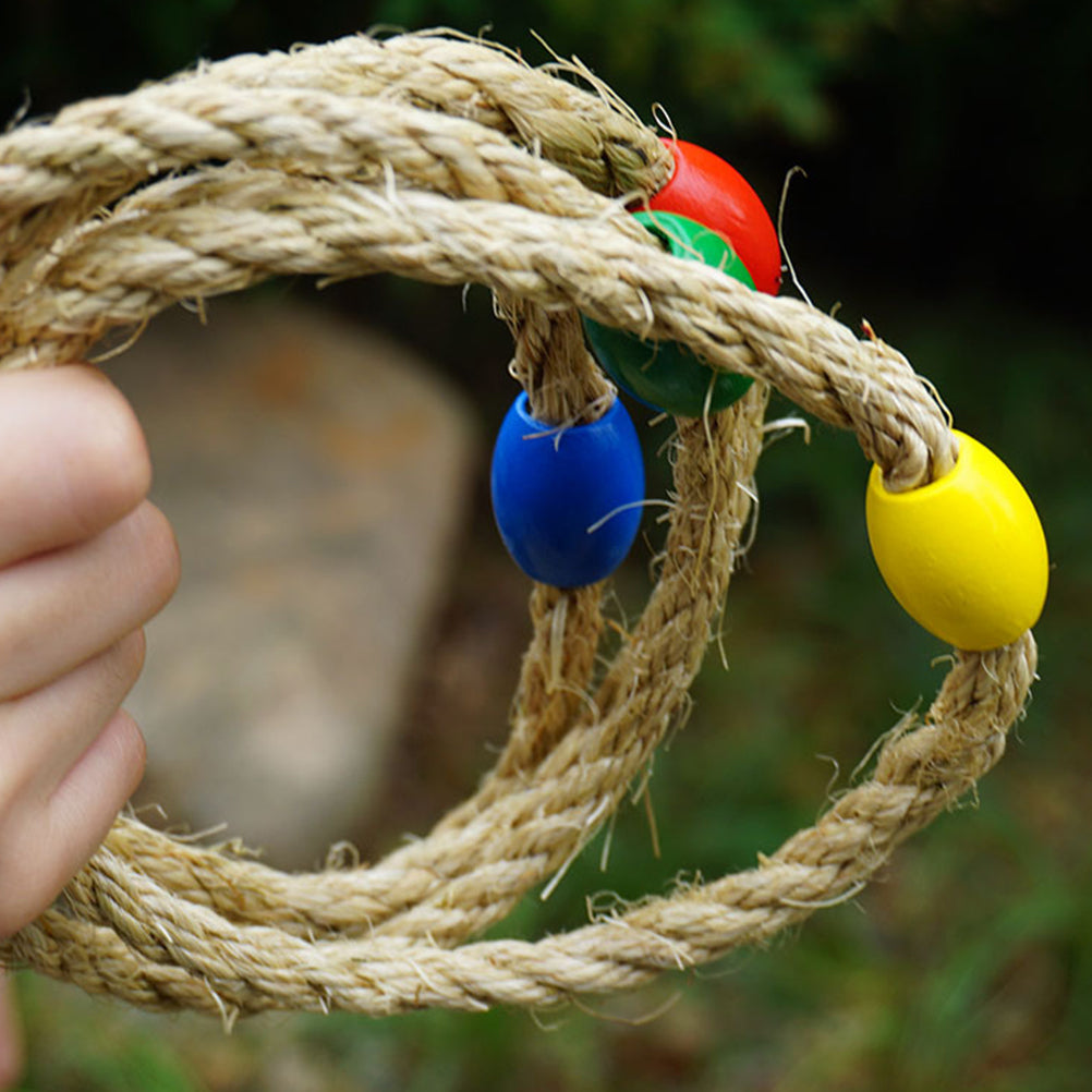 30 PCS Wooden Ring Toss Game Outdoor Toys Q5043