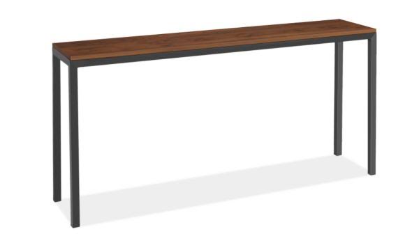 Walnut Console Table with Graphite Base G6396