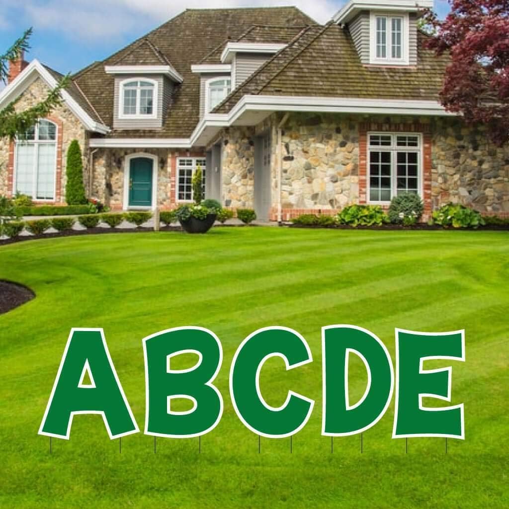 Yard Letters Alphabet and Number Decoration, 18 inch High, 36pcs Black O884943