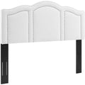 White Performance Velvet Headboard E4521