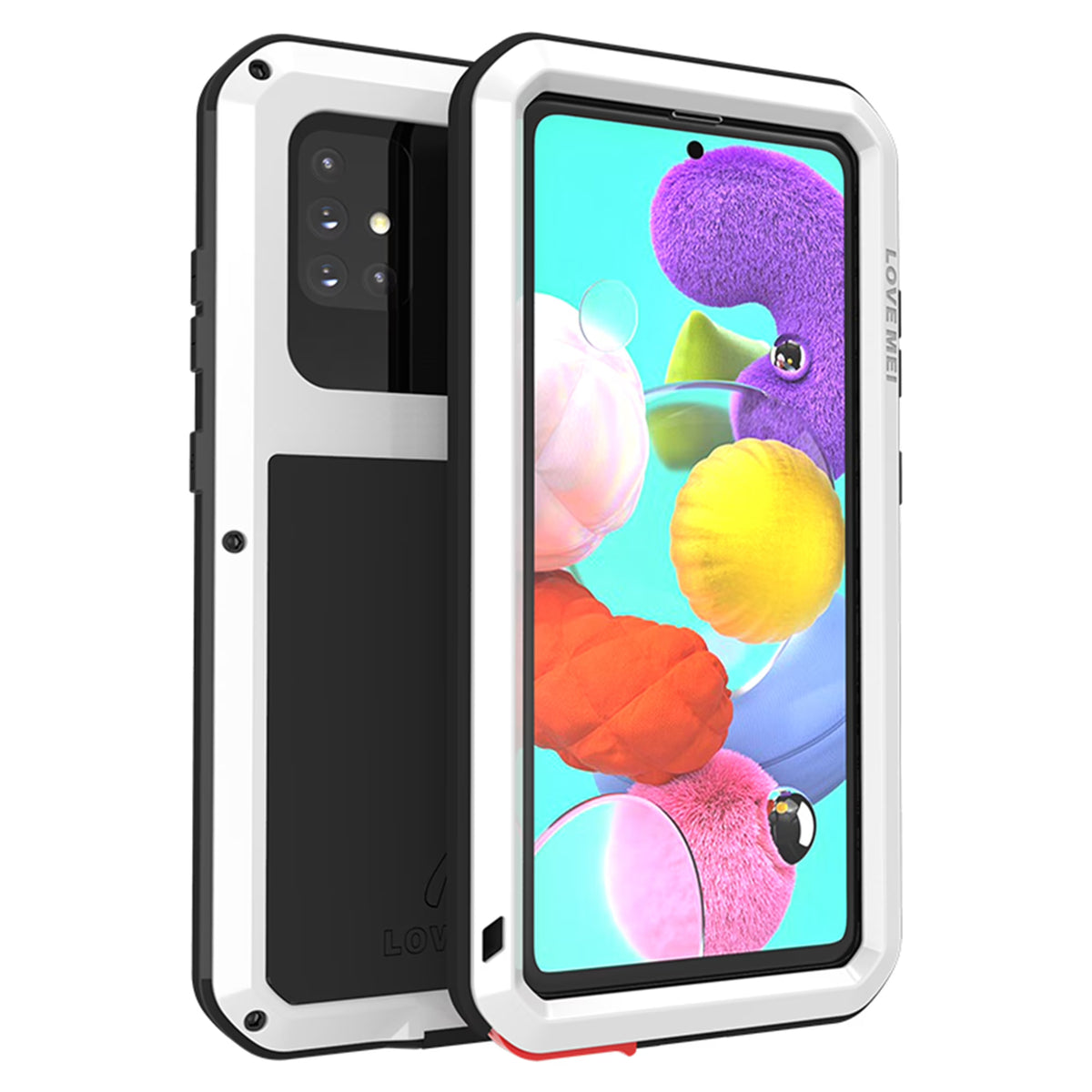 White Shockproof Armor Hybrid Phone Case for Samsung Galaxy A71 P4305