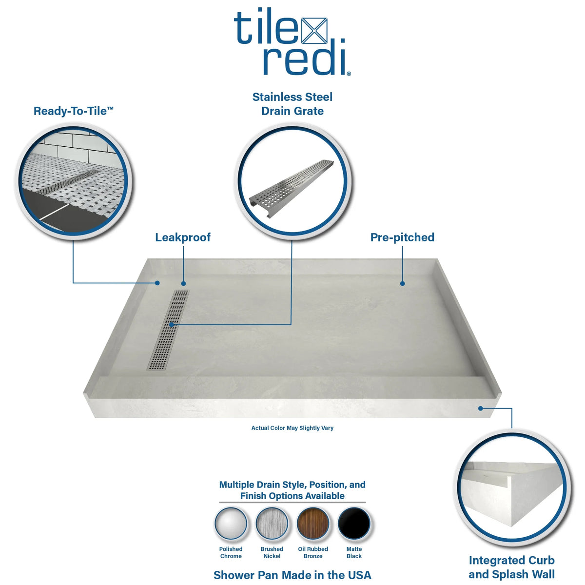 Redi Trench 30" X 60" Rectangular Shower Base S418590