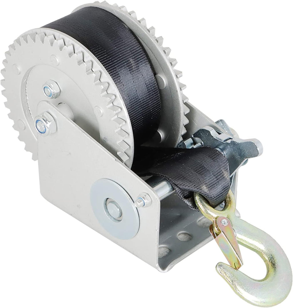Heavy Duty Hand Winch 2000lbs Two-Way Ratchet with 20ft Strap Pack of 2 A511