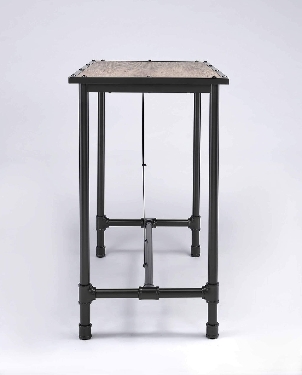 Oak and Black Bar Table T501108