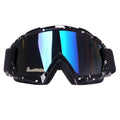 Motorcycle Goggles Windproof Dustproof Racing Goggles Scratch Resistant PU Resin Black Frame Color Lens H38463