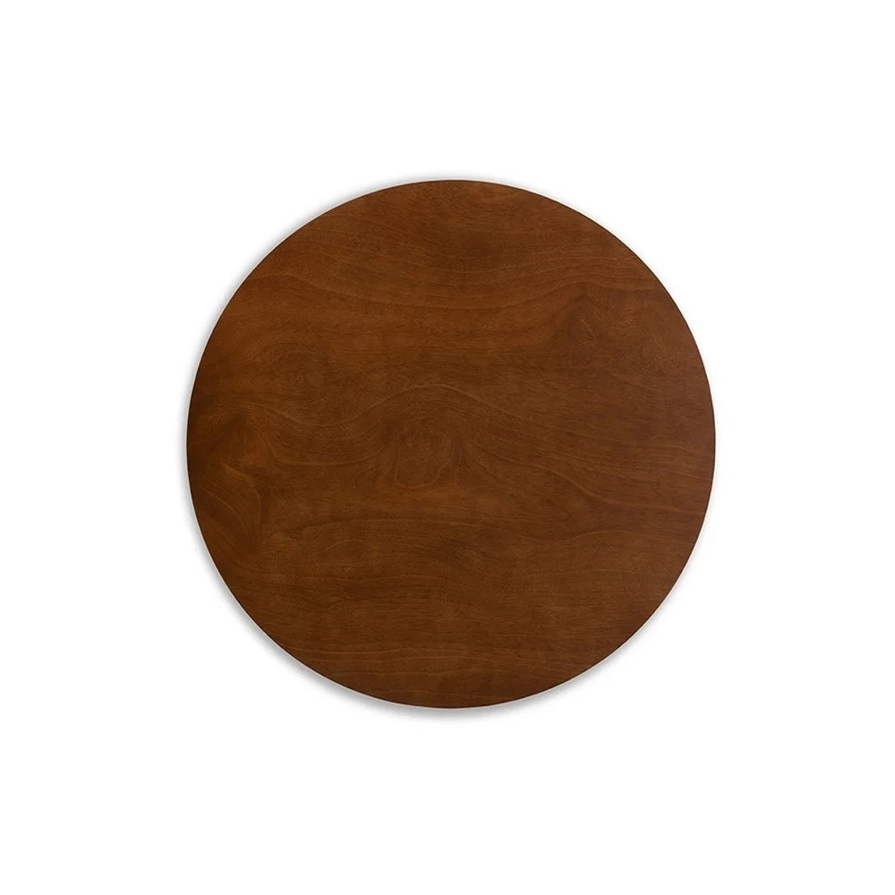 Walnut Brown Round Wood Dining Table Q1537