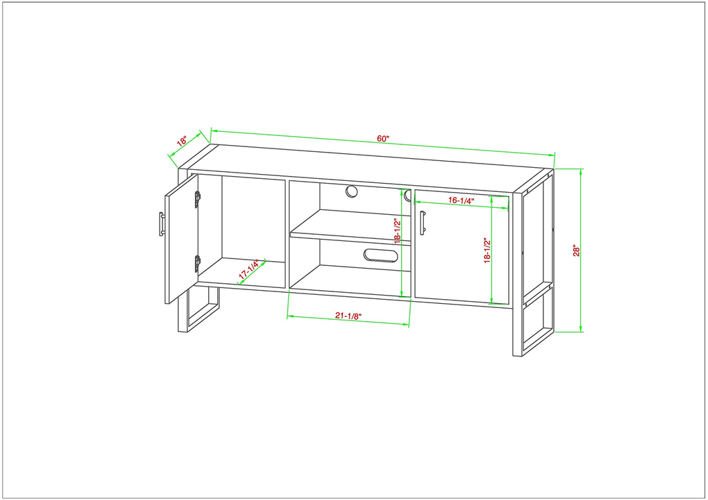Solid Wood Media Stand L8677