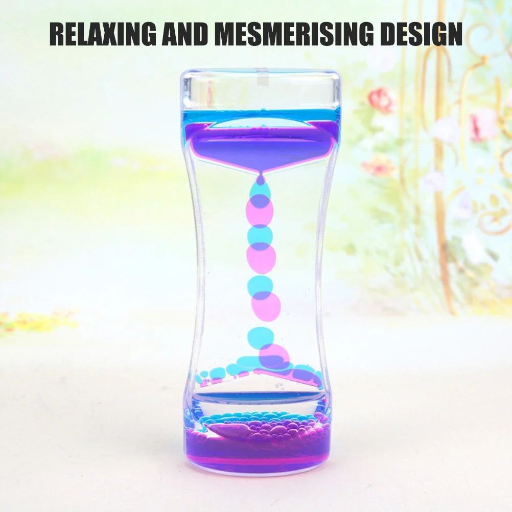 2-Pack Liquid Motion Bubbler Toy, Colorful Hourglass Timer V7859