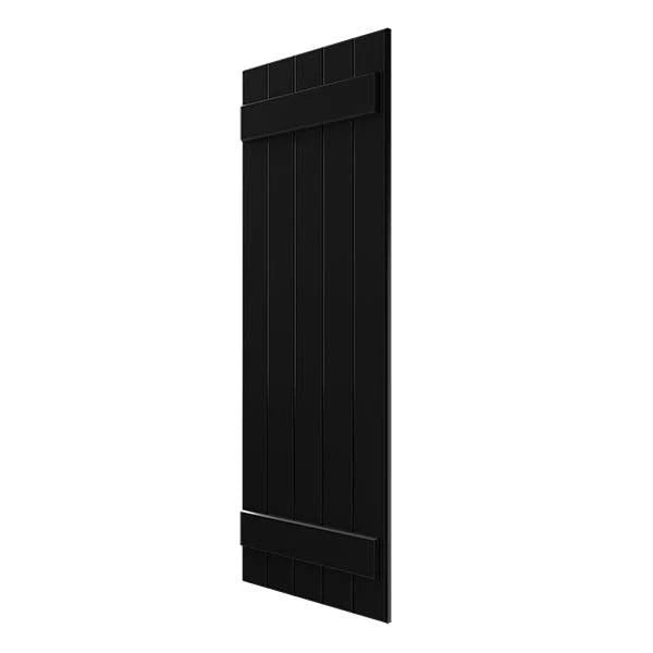 Black Composite Board-n-Batten Shutters (Per Pair) F228871