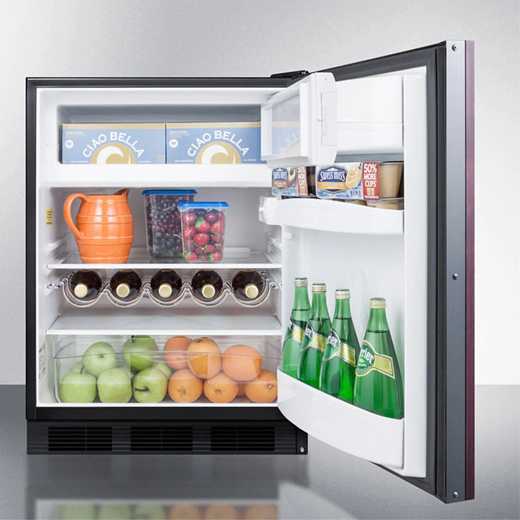 ADA compliant built-in undercounter all-refrigerator with auto defrost and black cabinet C1559