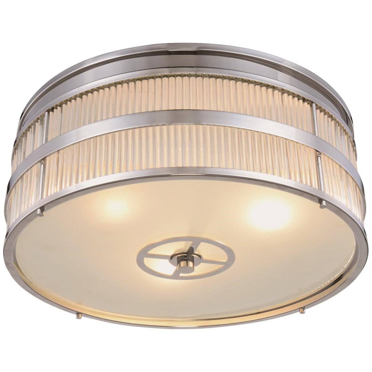 3-Light Flush Mount Burnished Brass S549150
