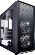 White Mid Tower Computer Case with Window Side Panel V6043