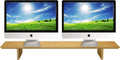 Large Bamboo Wood Dual Monitor Stand Riser Pack of 2 X81022