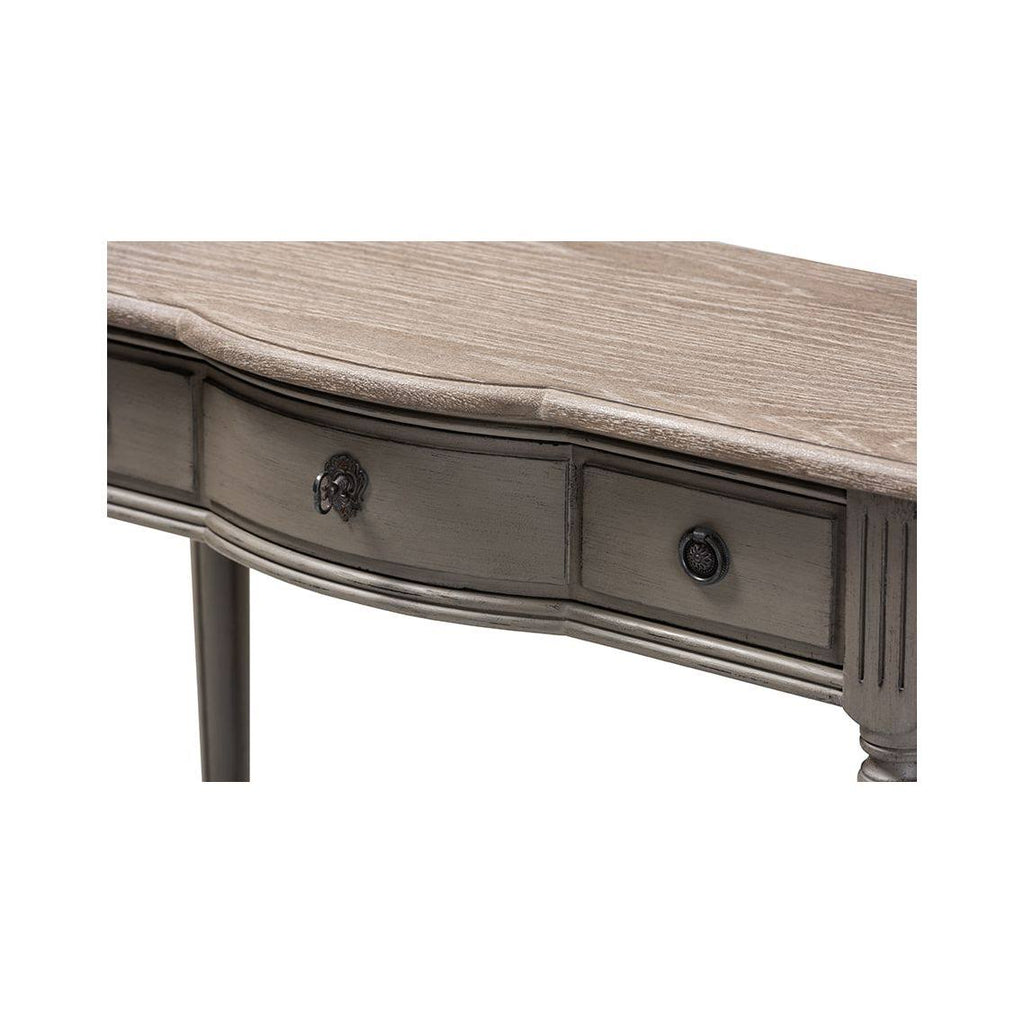 Gray 1-Drawer Wood Console Table Y676