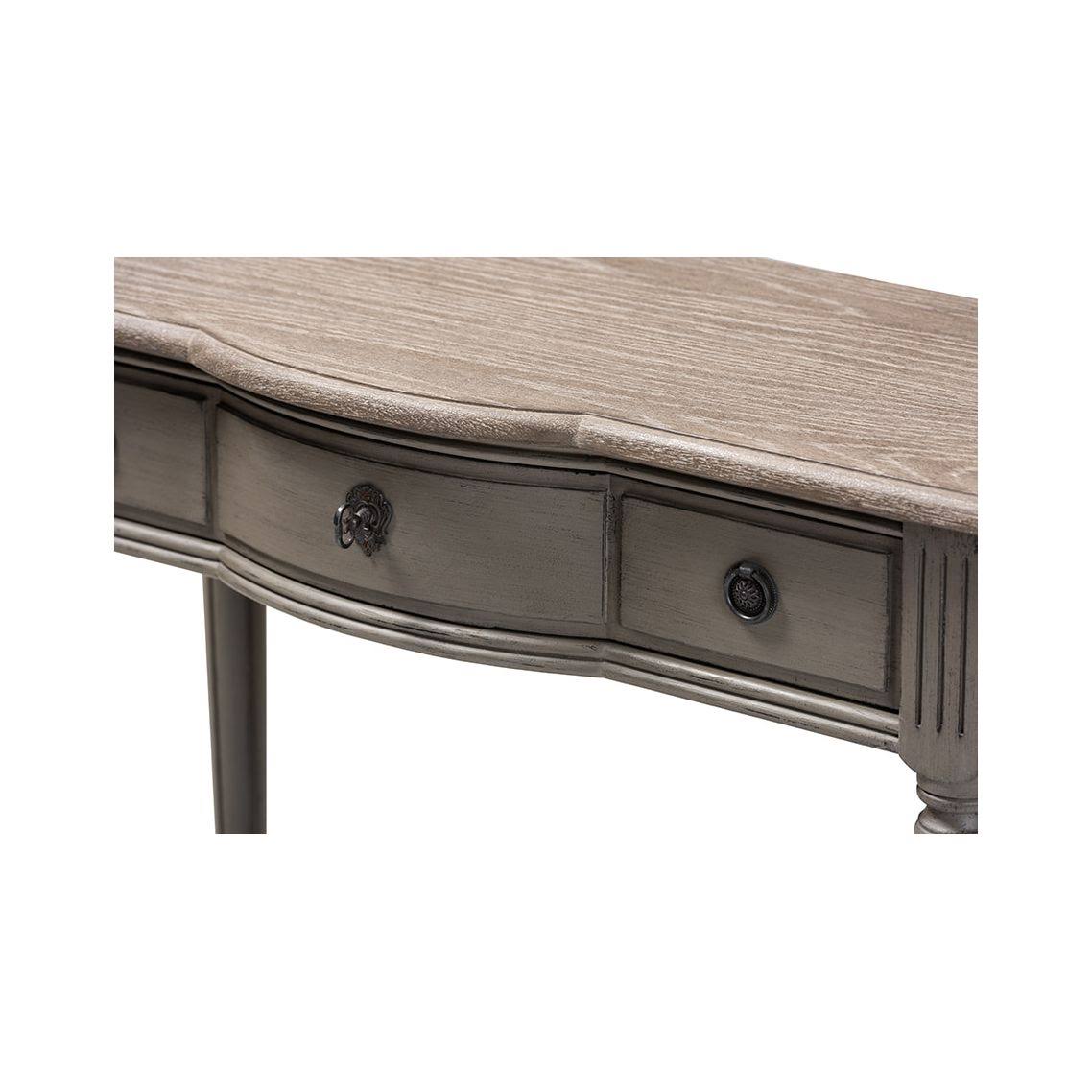 Gray 1-Drawer Wood Console Table Y676