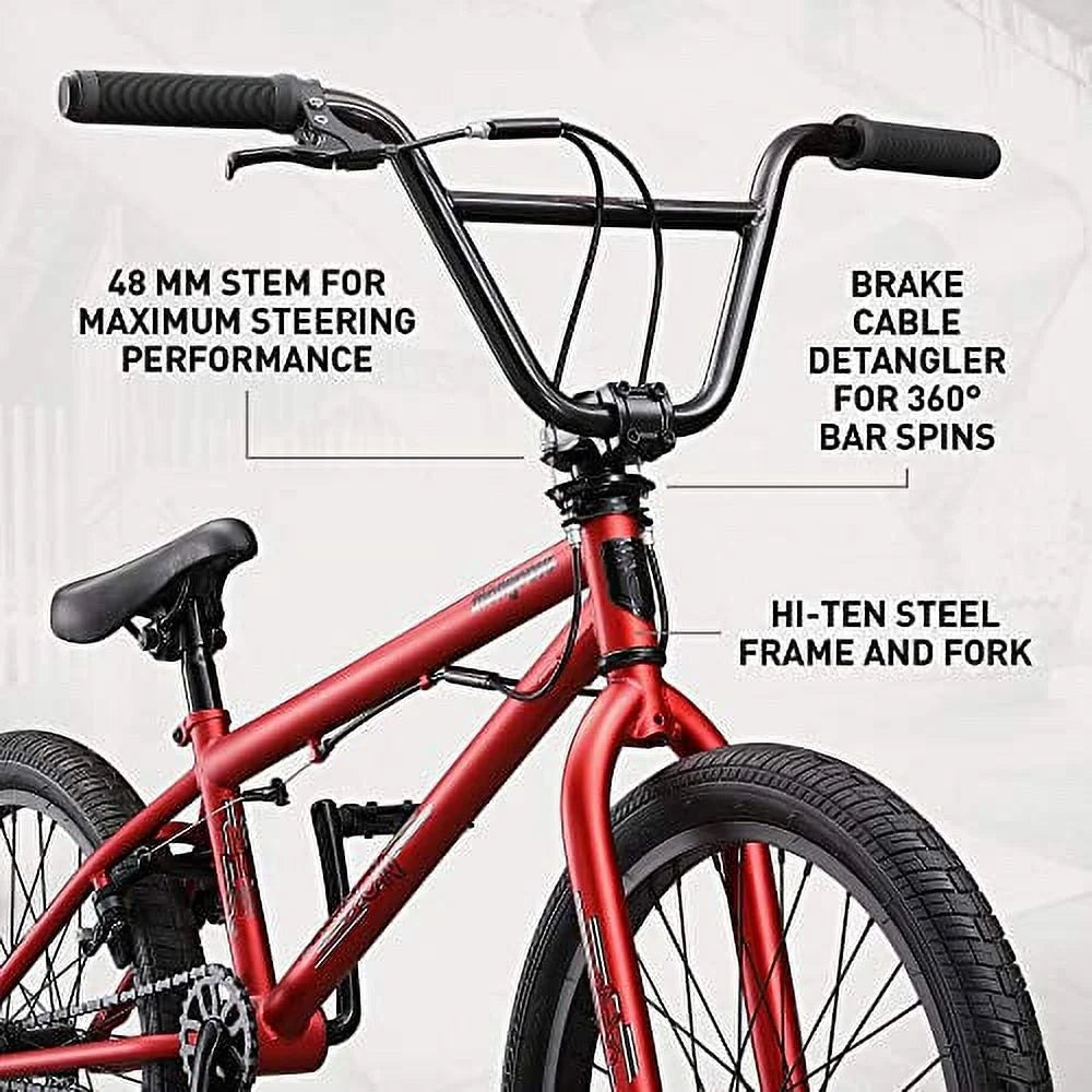 Red Steel Frame 20-Inch BMX Bike E843