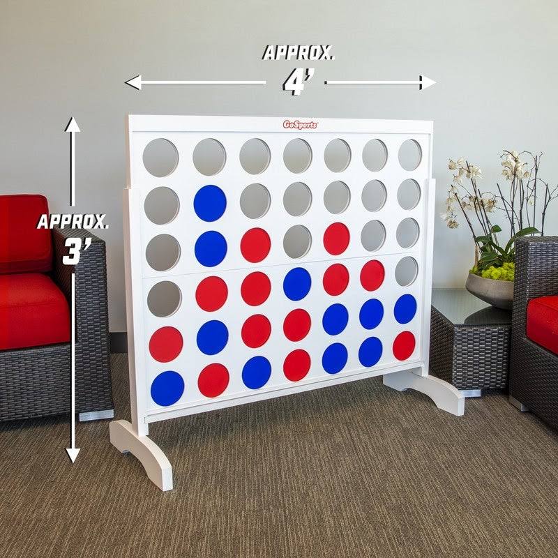 Giant Portable 4 in A Row Game White Finish with Carry Bag O5394