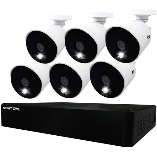 12 Channel Wired DVR with 6 4K Ultra HD Wired Spotlight Cameras Q8354