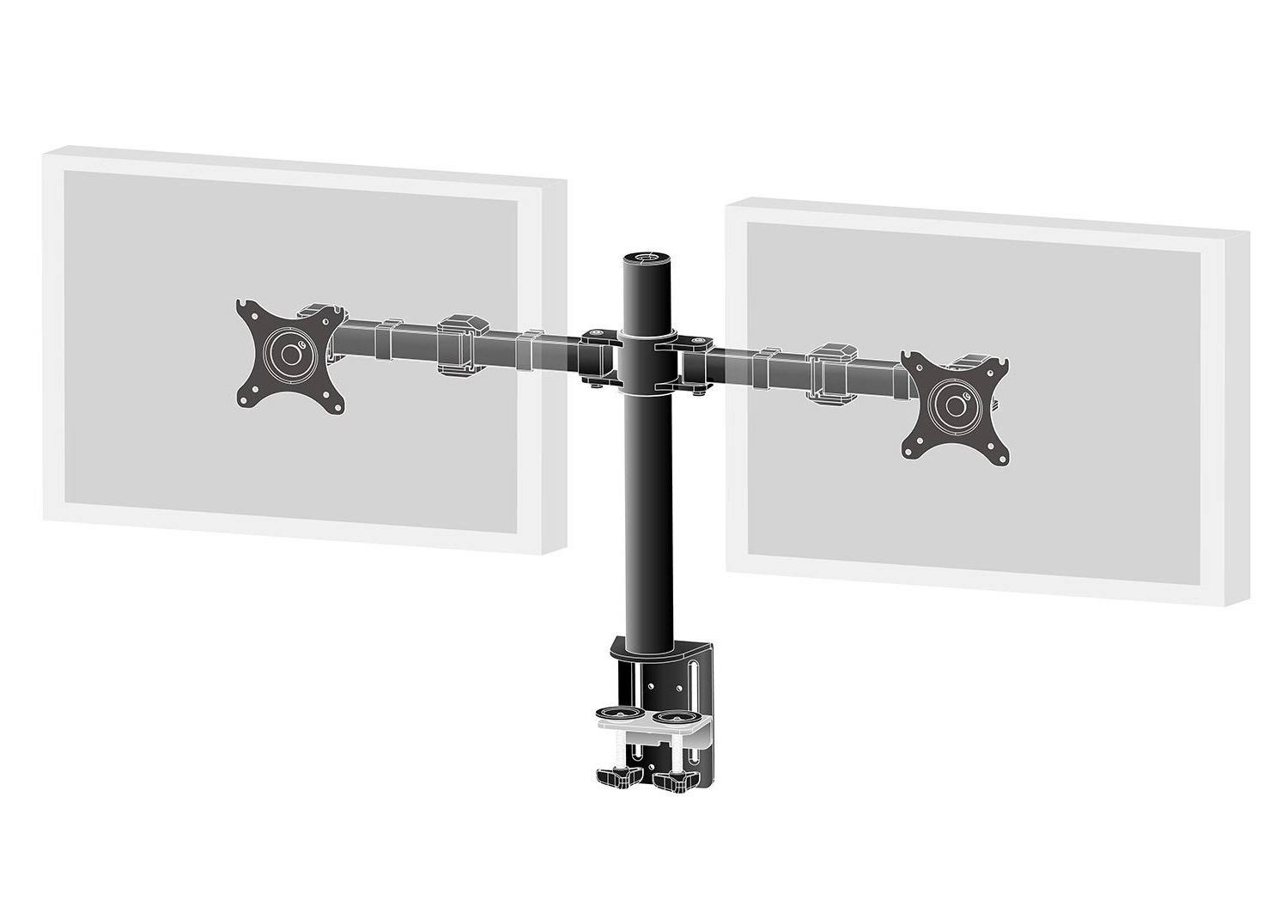Dual Screen Desk Mounting Arm - Black P9751