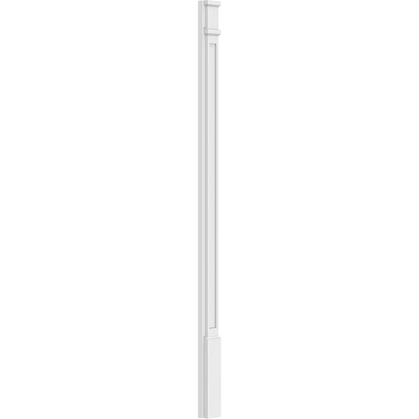 Flat Panel PVC Pilaster with Decorative Capital & Base (Pair) U8455