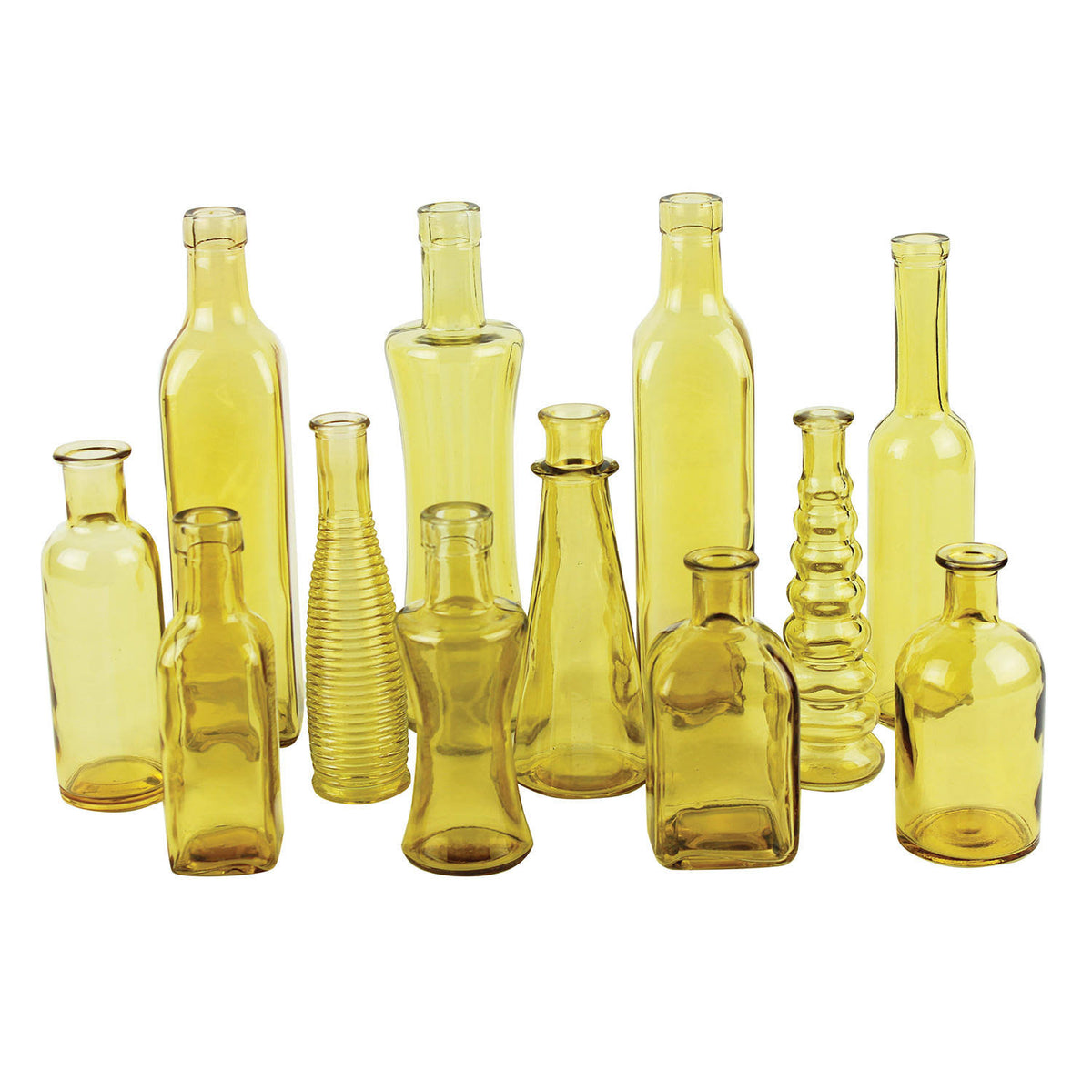 Vintage Amber Bottle Collection, Pack of 24 W7112